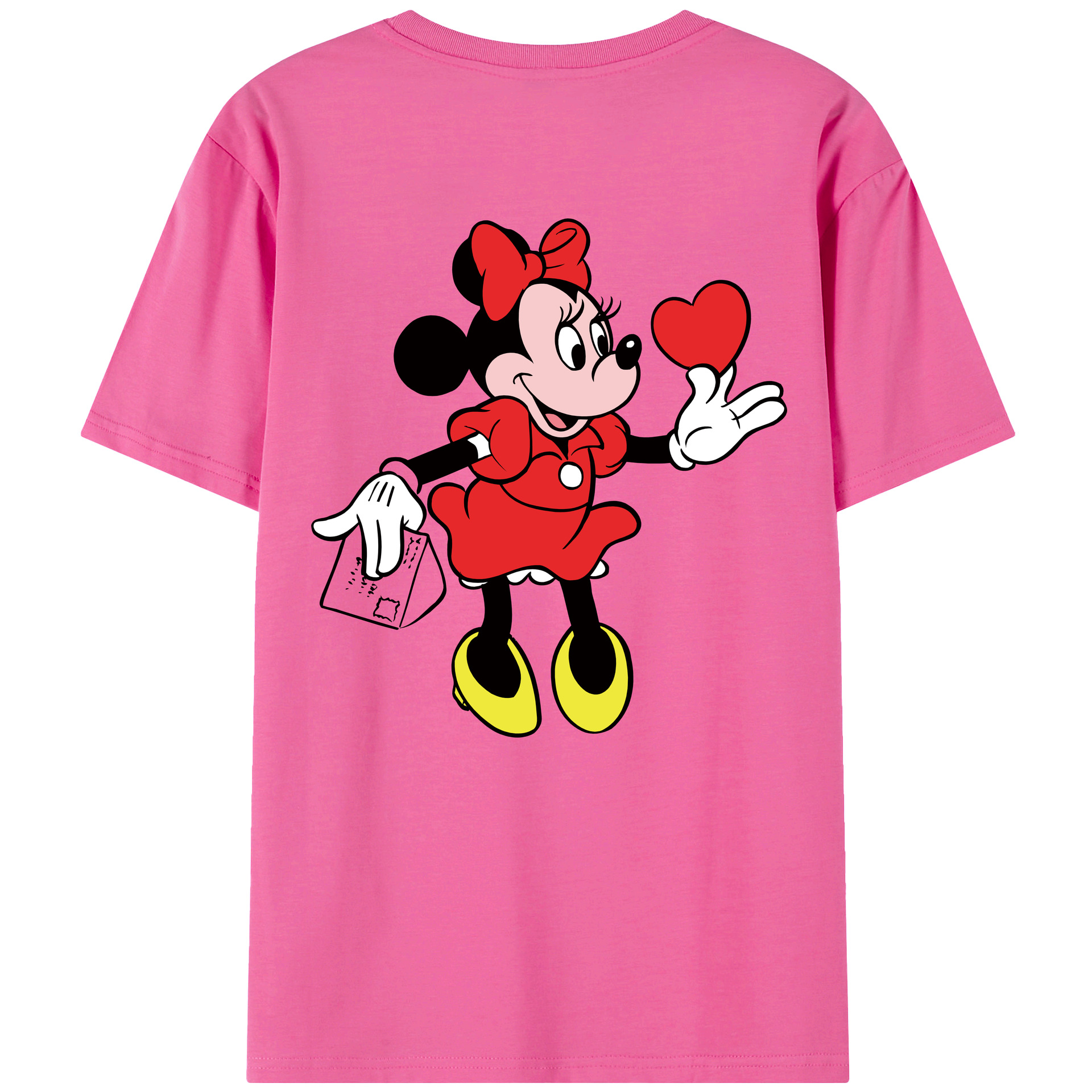（画像用） ミッキーマウス Mickey Mouse レディース半袖Tシャツ(バックプリント)